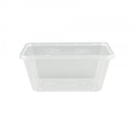 500mL Rectangular Plastic Container Pk6