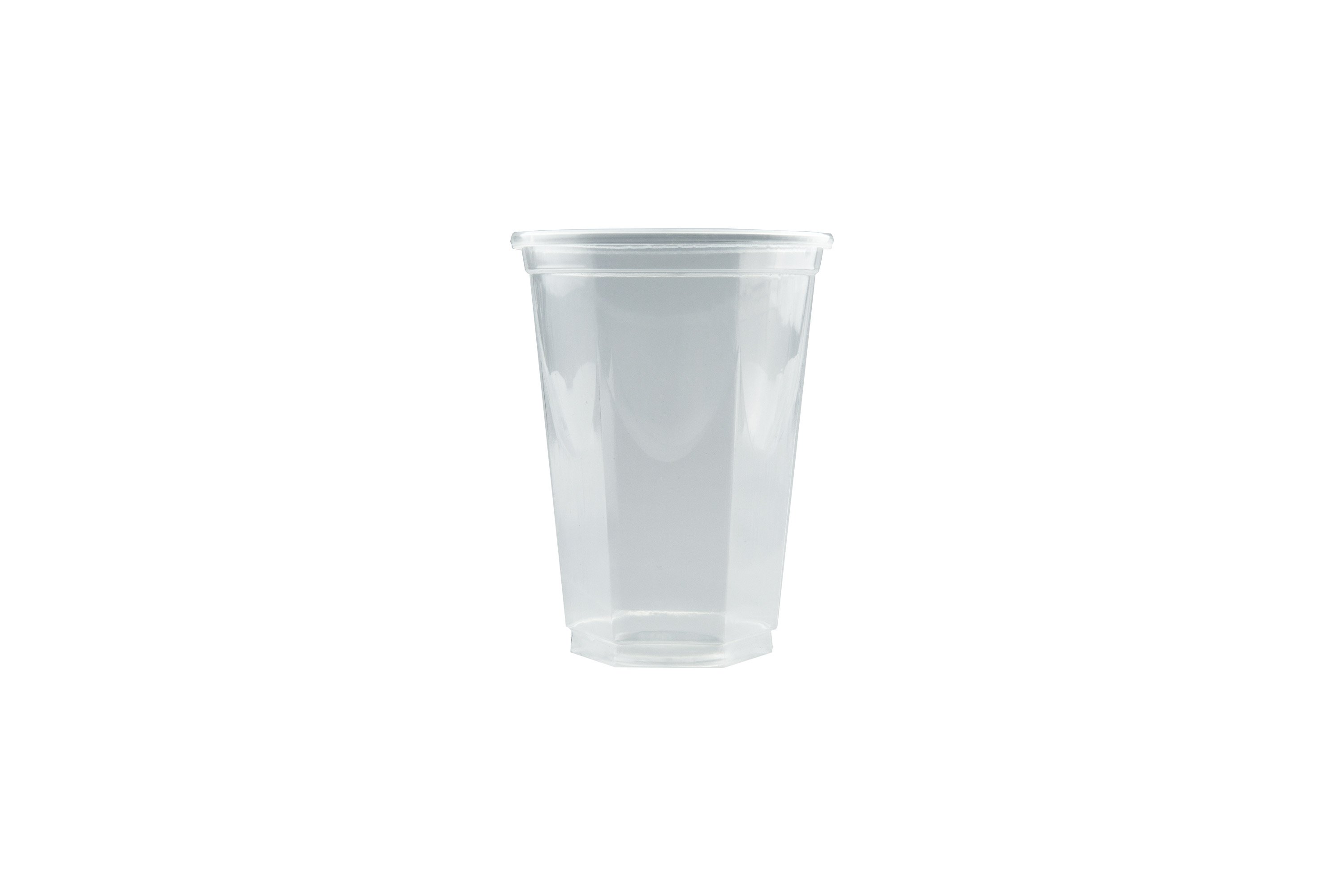 285ml Hexagonal Clear Beer Cup Pk50