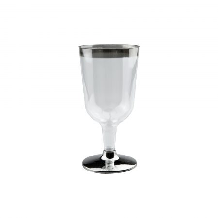 200ml Wine Glass With Silver Rim