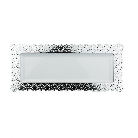 400mm x 222mm Heavy Duty Serving Platter With Silver Rim