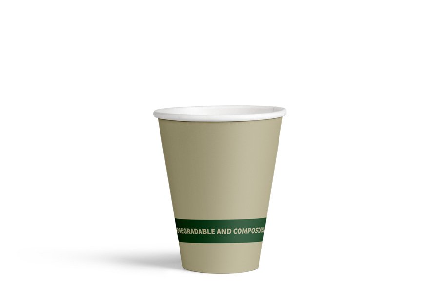 12oz (350mL) FSC PLA Single Wall Compostable Coffee Cup Ctn 500