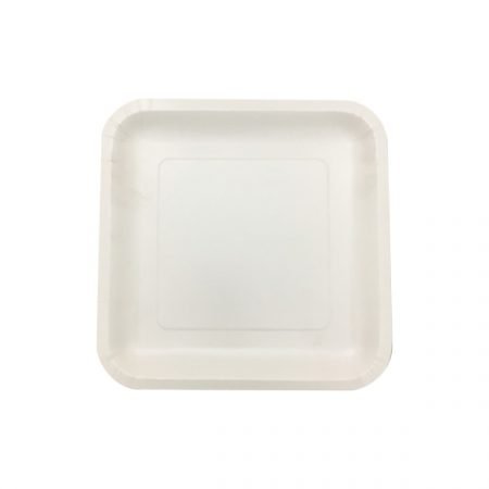 180mm Square White Paper Plate