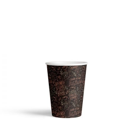 250ml/8oz FSC Aqueous Single Wall Paper Coffee Cup Pk50