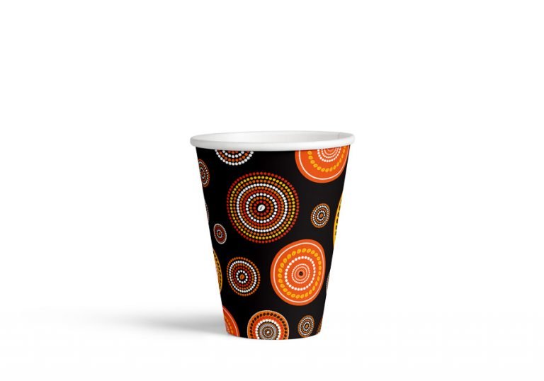 12oz (350mL) PLA FSC Double Wall Paper Coffee Cup Native - Partyware ...