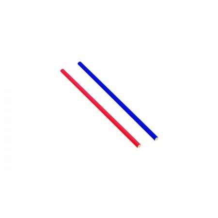 Paper Straws 2 Colours Blue/Red Asst Per Carton