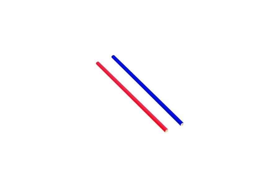 Paper Straws 2 Colours Blue/Red Asst Per Carton