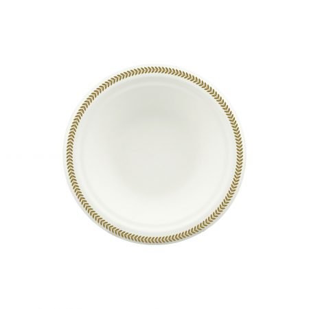 180mm Bowl Sugar Cane Printed Rim Gold Leaf