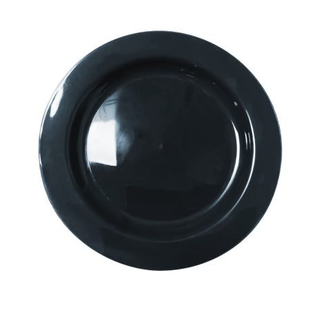 230mm Reusable Dinner Plate Black Pk10