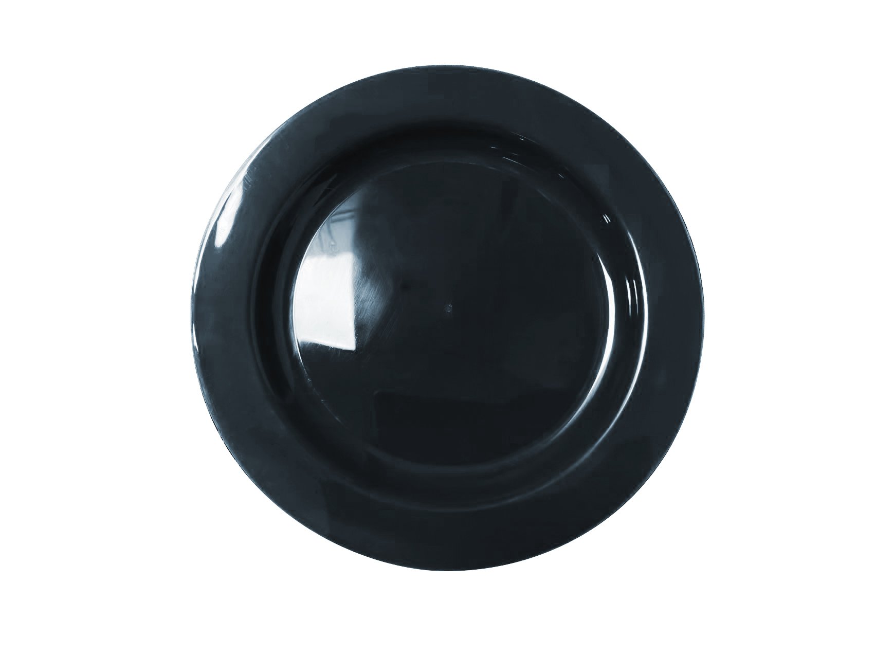 230mm Reusable Dinner Plate Black Pk10