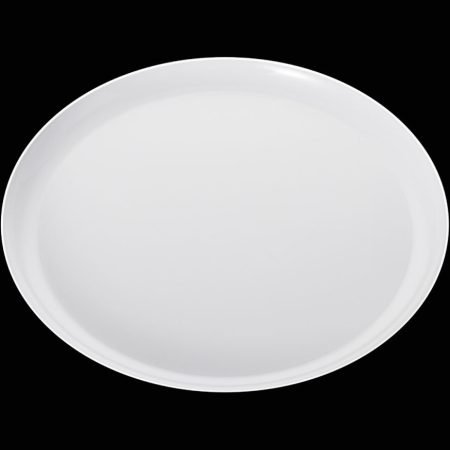 210mm Heavy Duty White Plate with Silver Rim