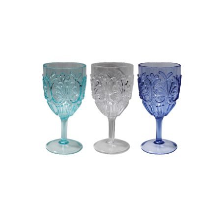 180ml Reusable Embossed Wine Glass