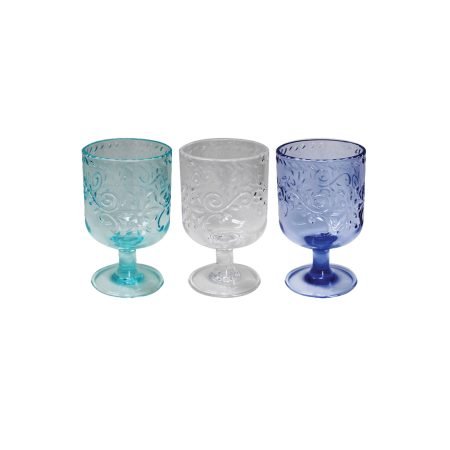 130ml Reusable Embossed Wine Glass