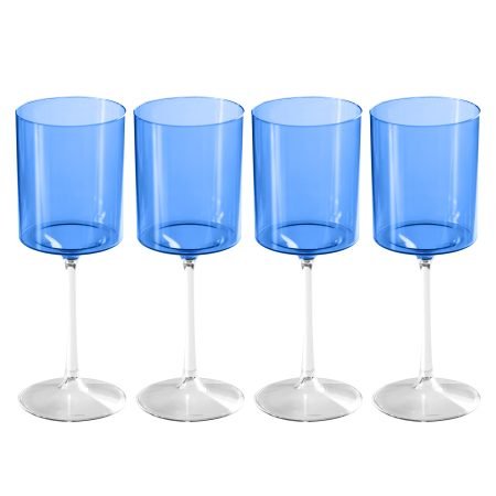 270ml Reusable Wine Glass Colour Pk4