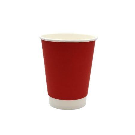 12oz (350mL) FSC Double Wall Paper Cup Red