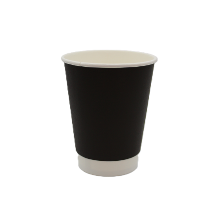 12oz (350mL) FSC Double Wall Paper Cup Black