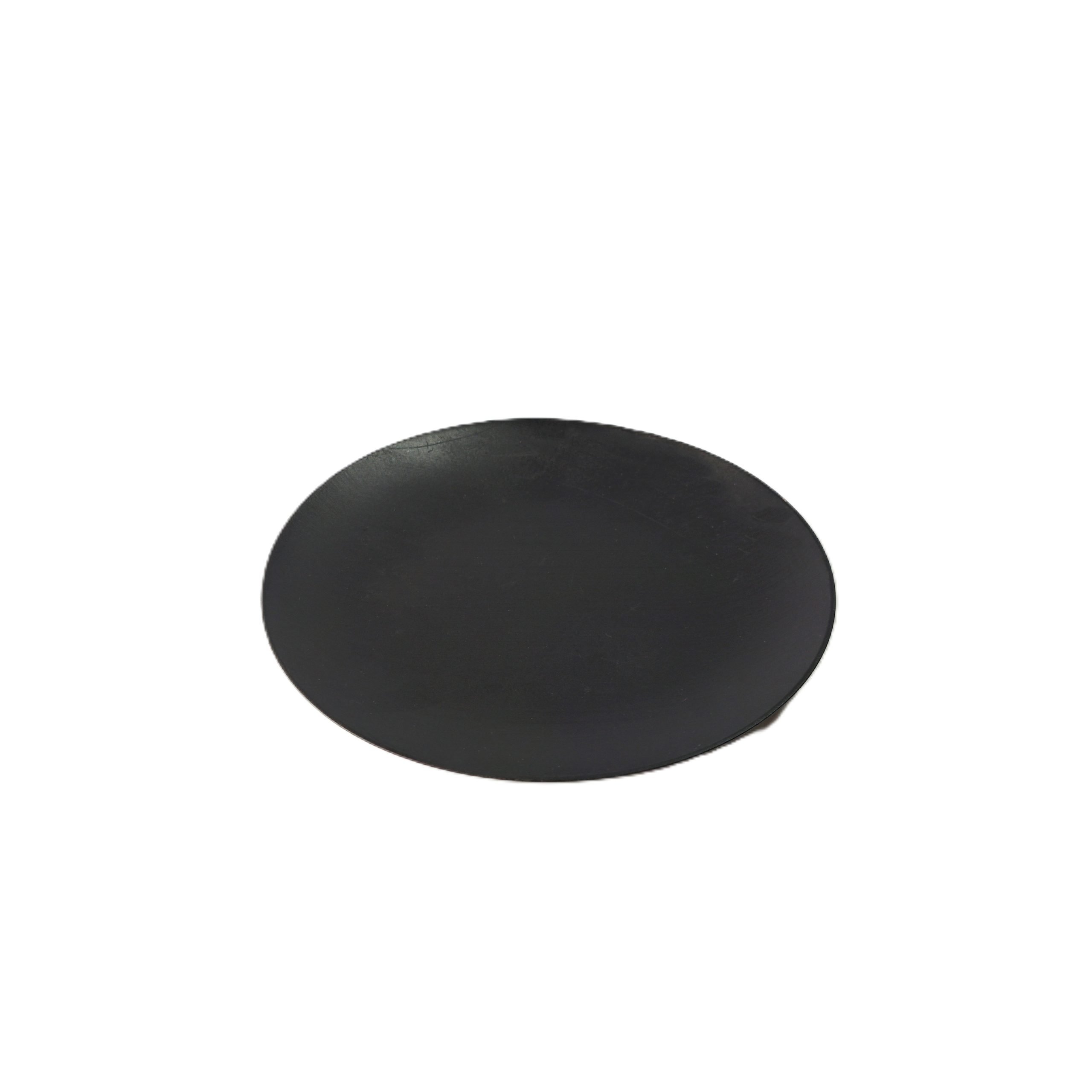 175mm Deluxe Reusable Snack Plate Black Pk10