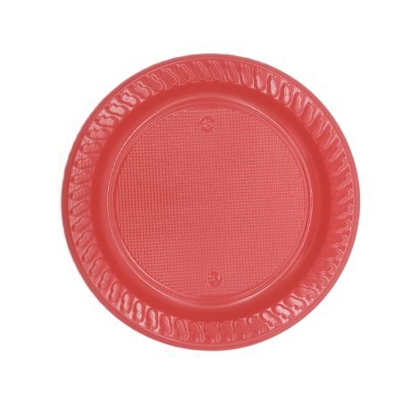 180mm Reusable Plate Red Pk20