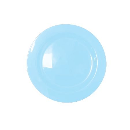180mm Reusable Snack Plate Pastel Blue Pk10