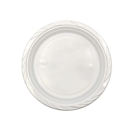 250mm Reusable Dinner Plate White Pk25