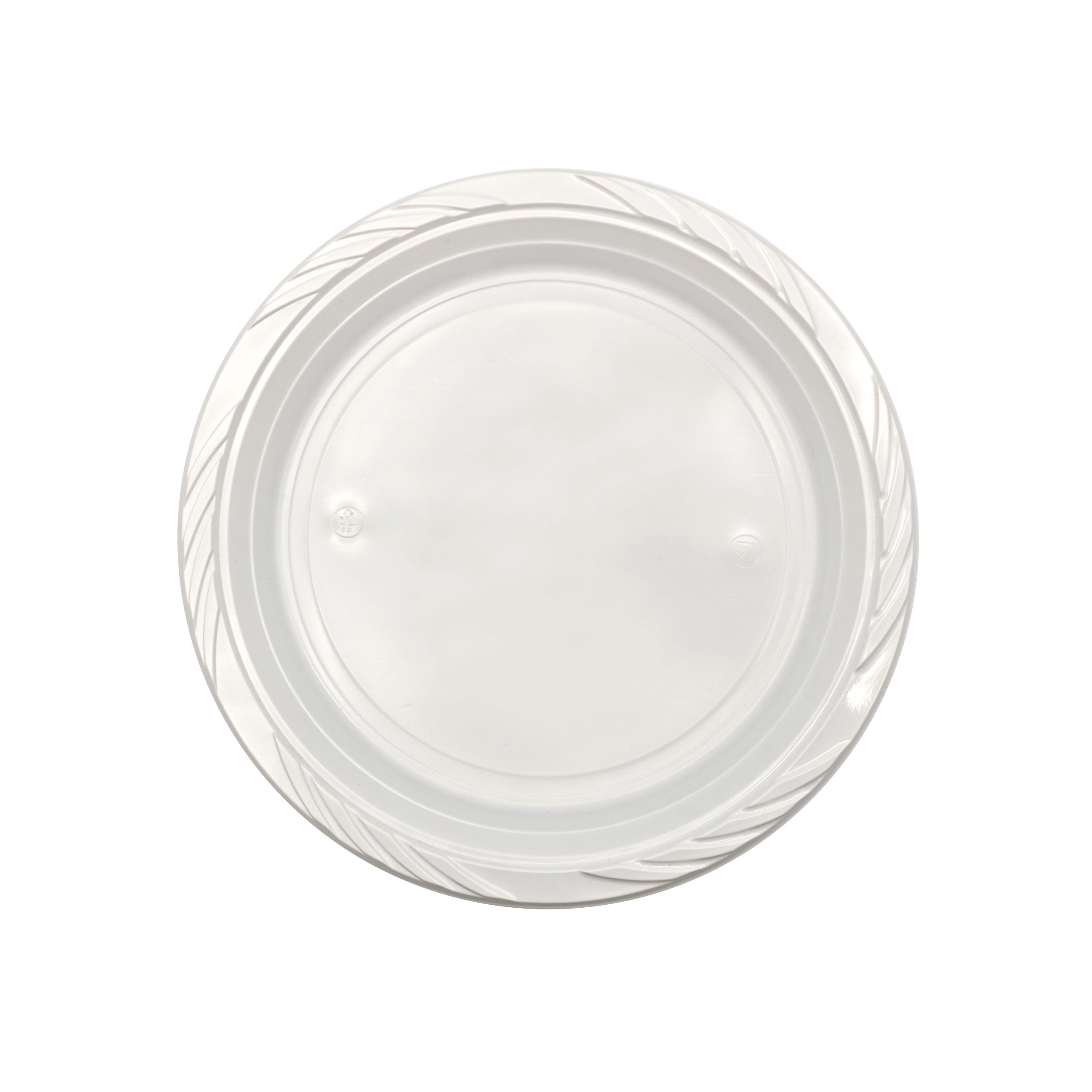 250mm Reusable Dinner Plate White Pk25