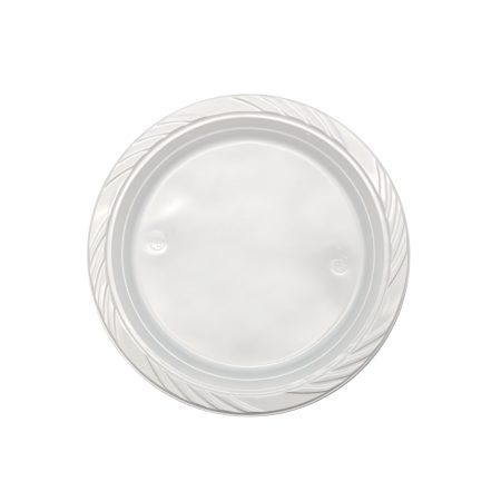 230mm Reusable Dinner Plate White Pk25