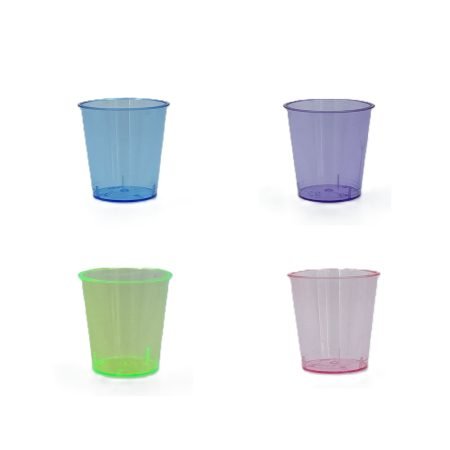 30mL Reusable Shot Glass Neon Pk40