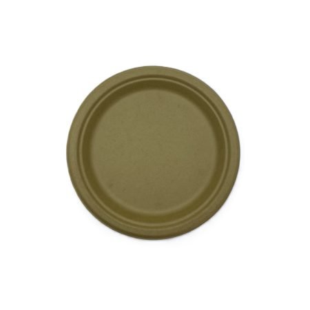 180mm Sugar Cane Plate Beige Pk25