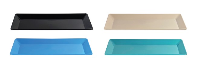 400mm x 175mm Rectangular Tray Assorted Colours Pk1