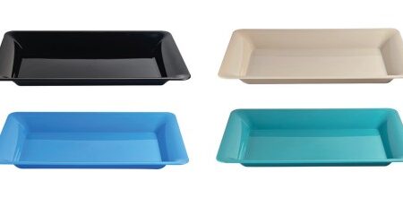 360mm x 240mm Rectangular Tray Assorted Colours Pk1