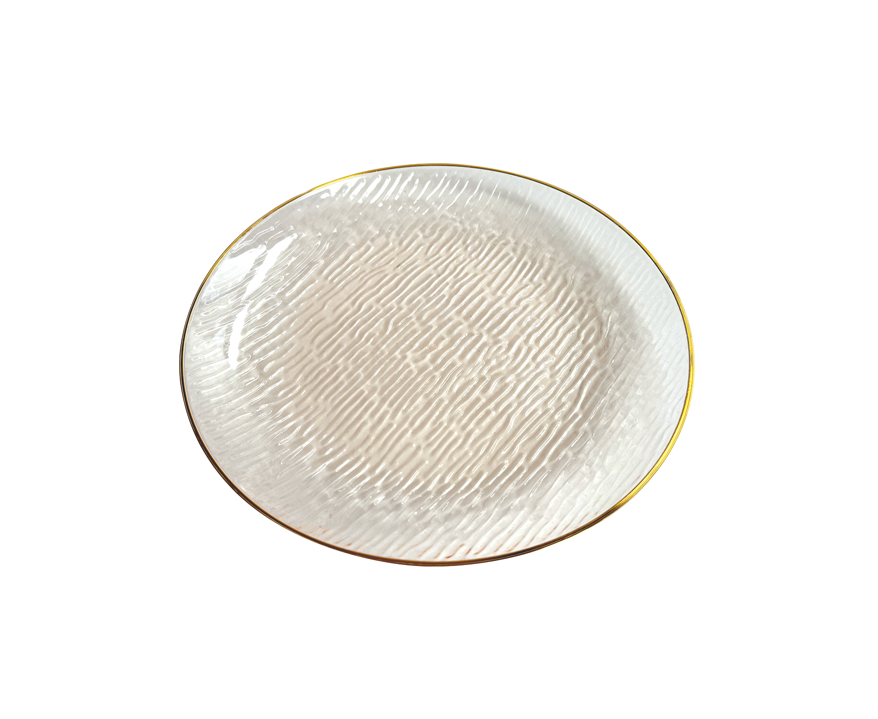 180mm Heavy Duty Gold Plate With Gold Rim Pk10