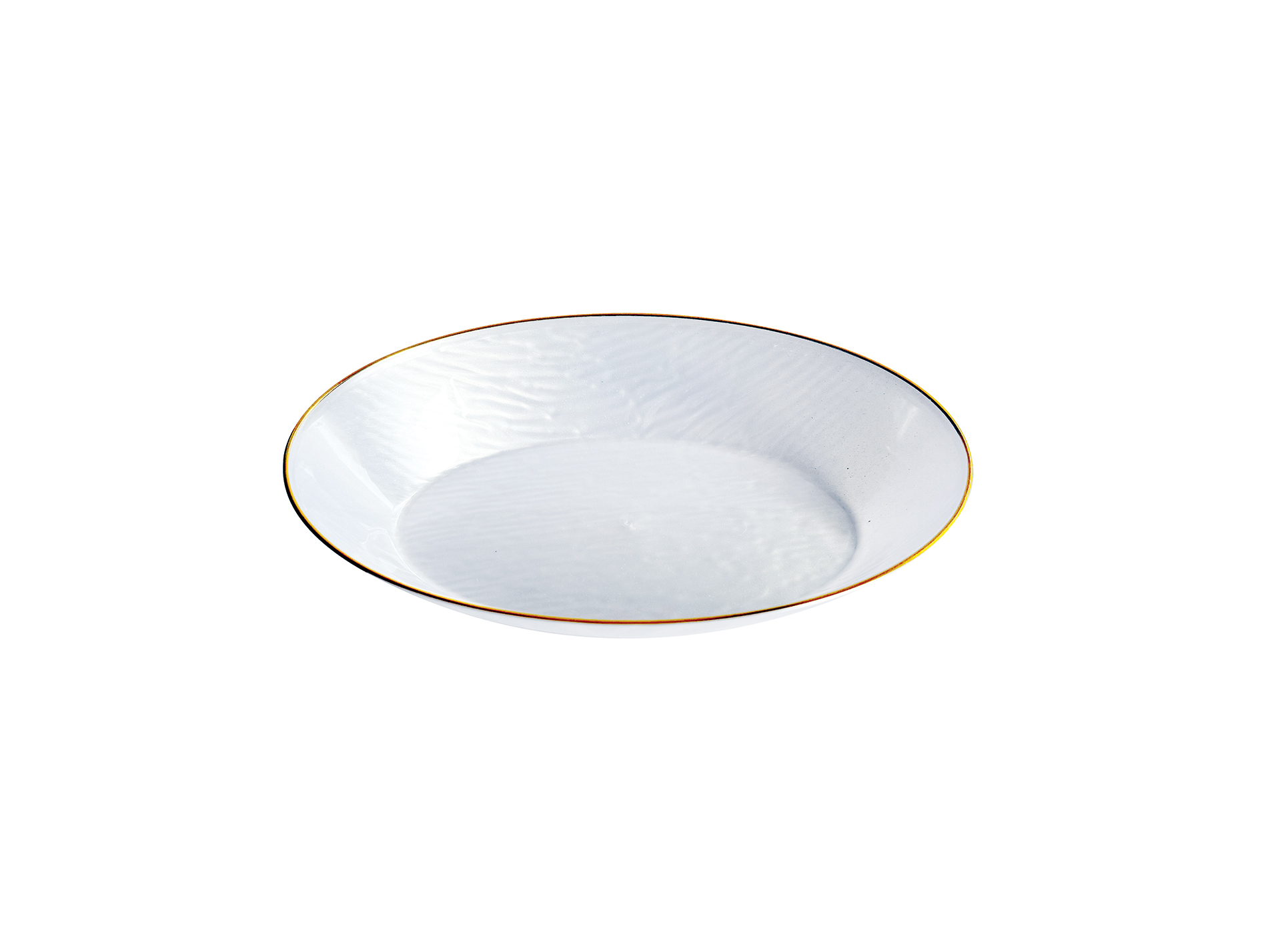 155mm x 98mm x 30mm Heavy Duty White Oval Bowl With Gold Rim Pk10