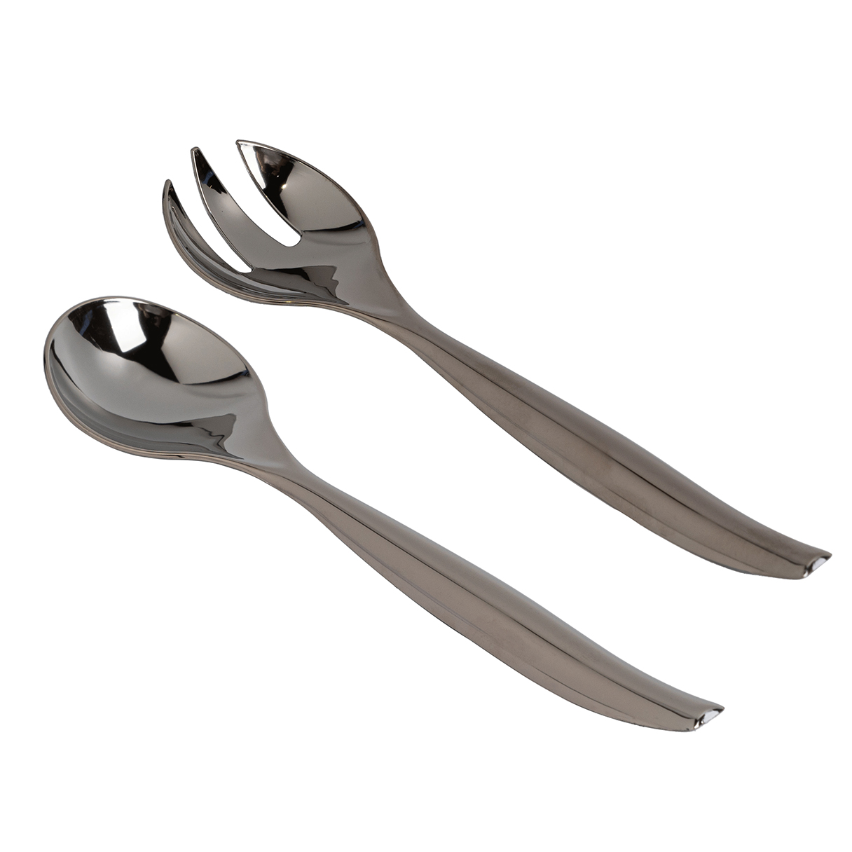 245mm Stainless Steel Look-Alike Salad Servers Pk2