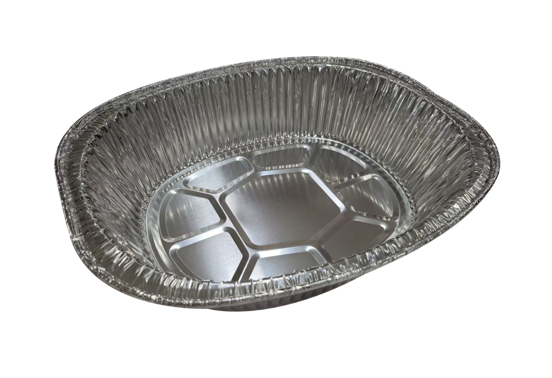 350mm x 280mm x 80mm Oval Foil Tray Pk2
