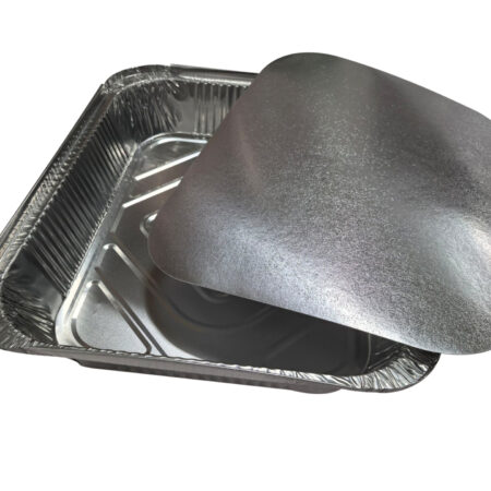 320mm x 250mm x 60mm Rectangular Foil Tray with Paper Lid Pk4