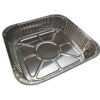 Square Foil Tray with Plastic Lid Pk3. The dimensions are 206mm x 206mm x 45mm.