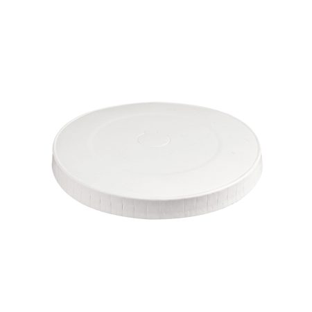 250mL/8oz FSC Aqueous White Paper Coffee Cup Lid Pk50