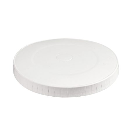 350mL/12oz FSC Aqueous White Paper Coffee Cup Lid Pk50