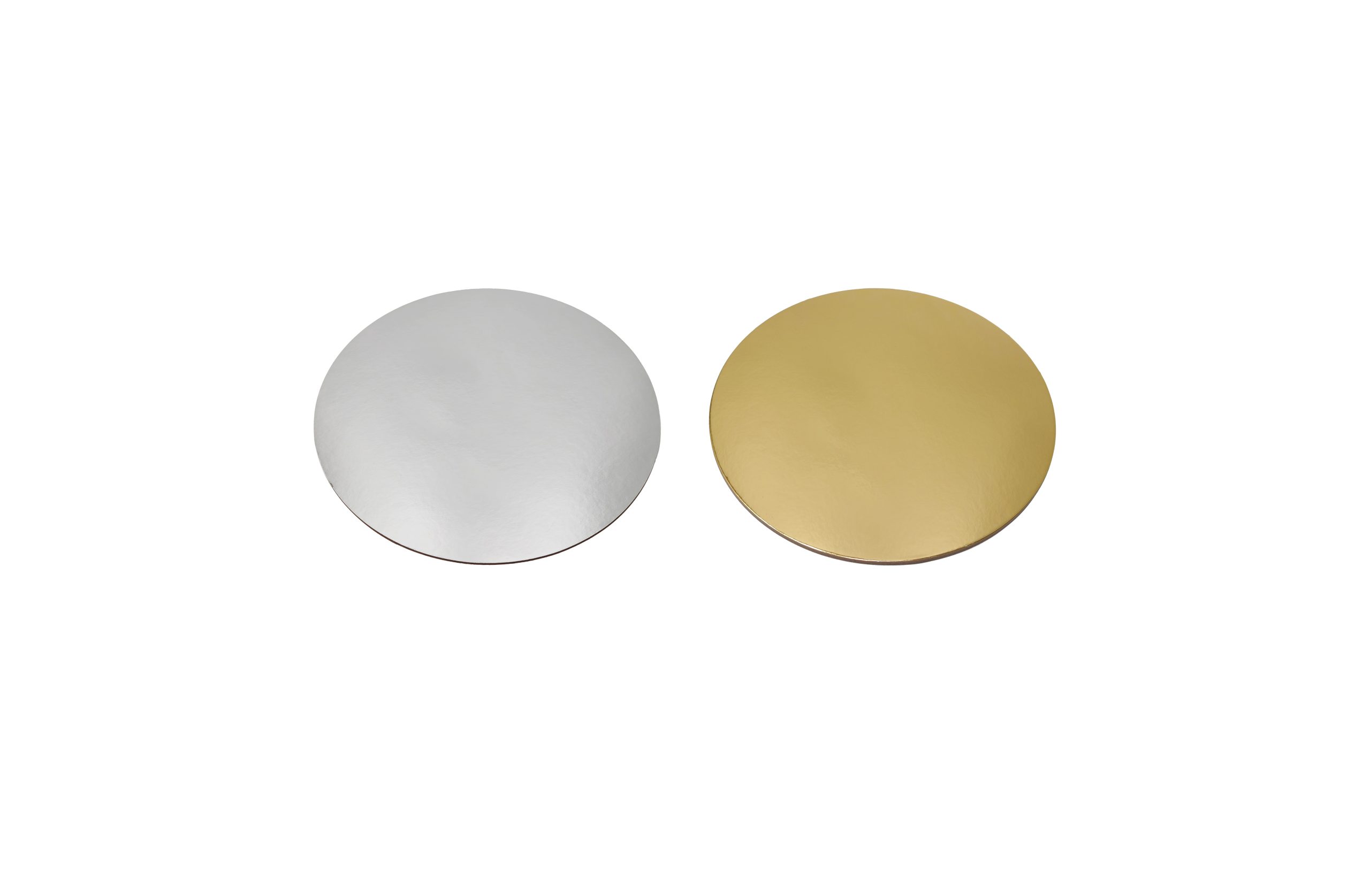 150mm FSC Cake Board Round Gold/Silv Pk4