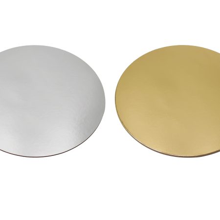300mm FSC Cake Board Round Gold/Silv Pk2
