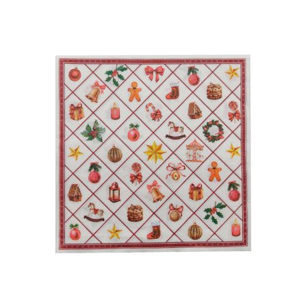 330mm FSC 2ply Lunch Napkin Xmas Red Pk20